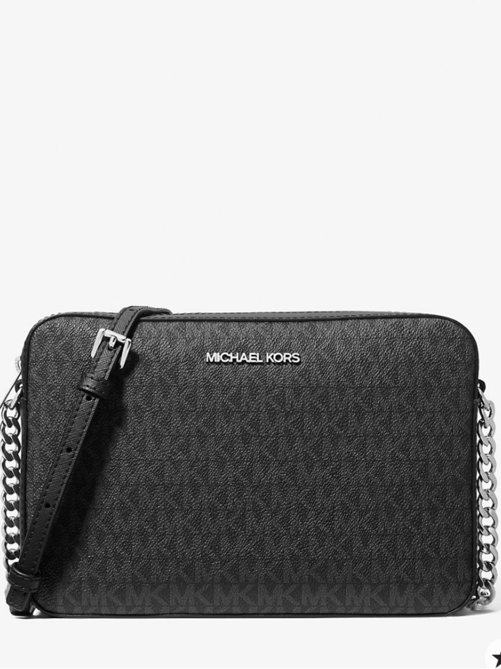 Michael Kors Black Signature Saffiano Crossbody Camera Bag